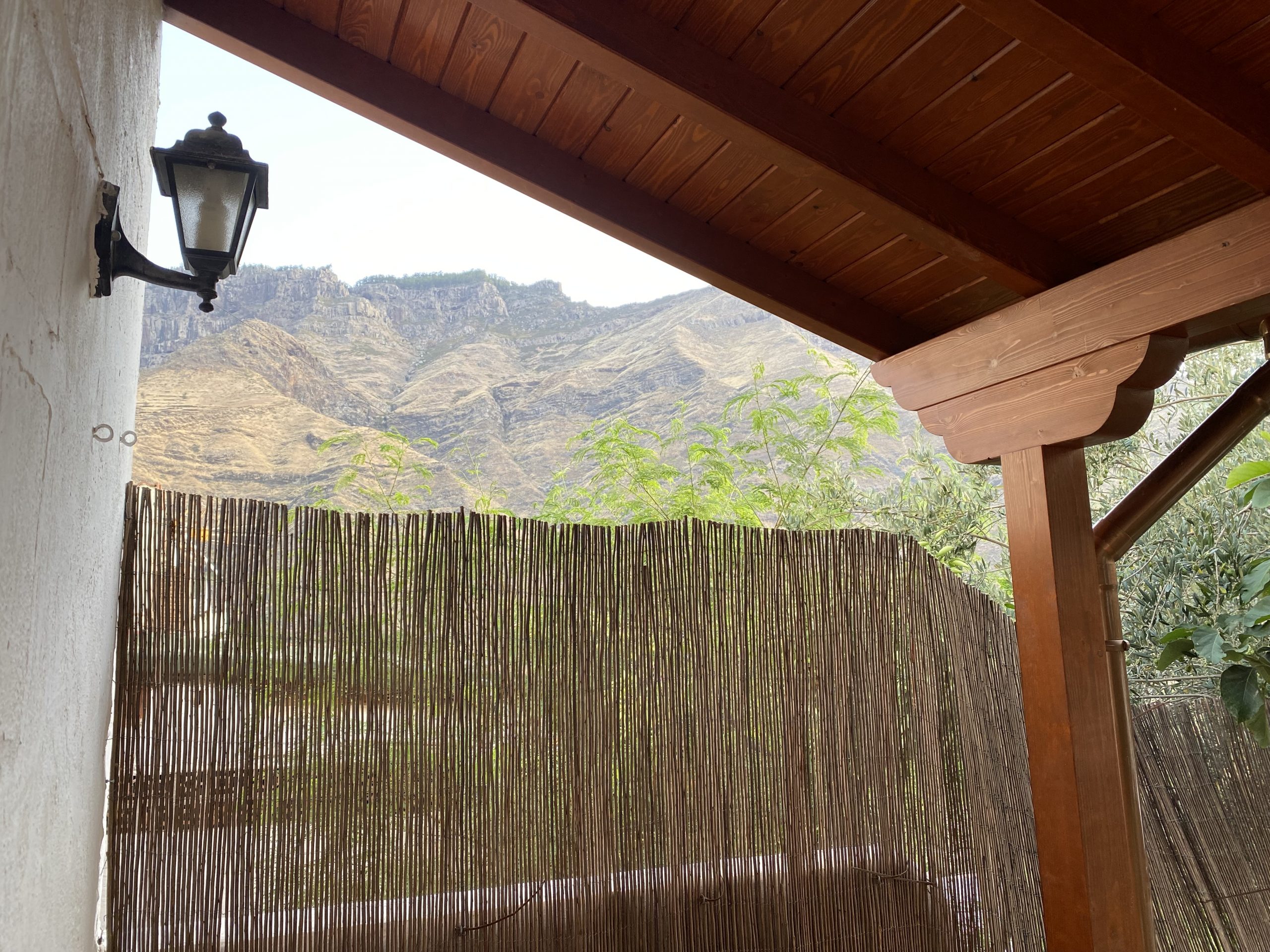 Tamadaba mountains seen from Casa Mimosa in La Suerte, Agaete Valley