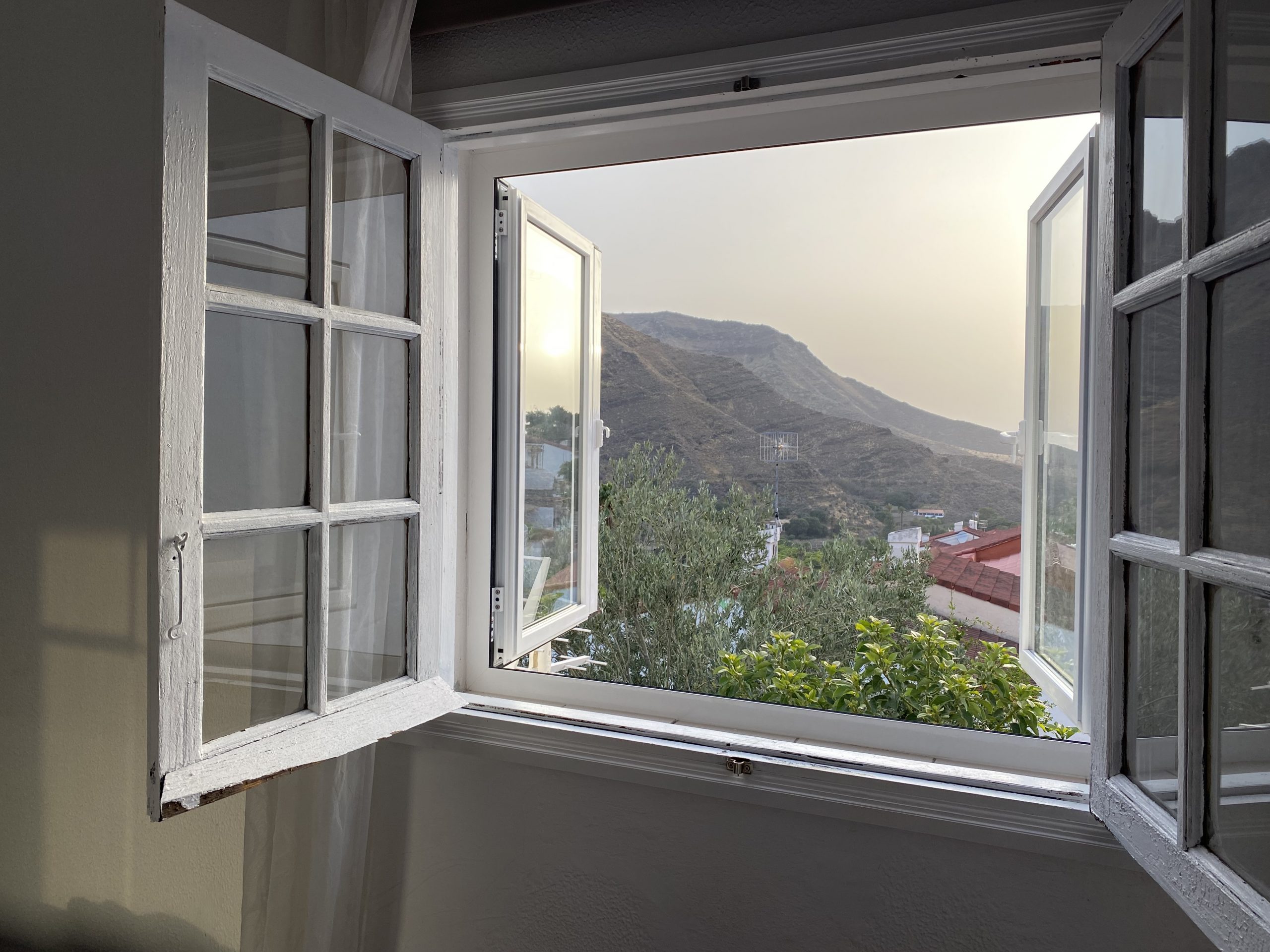 View of the Agaete Valley from the bedroom of Casa Mimosa