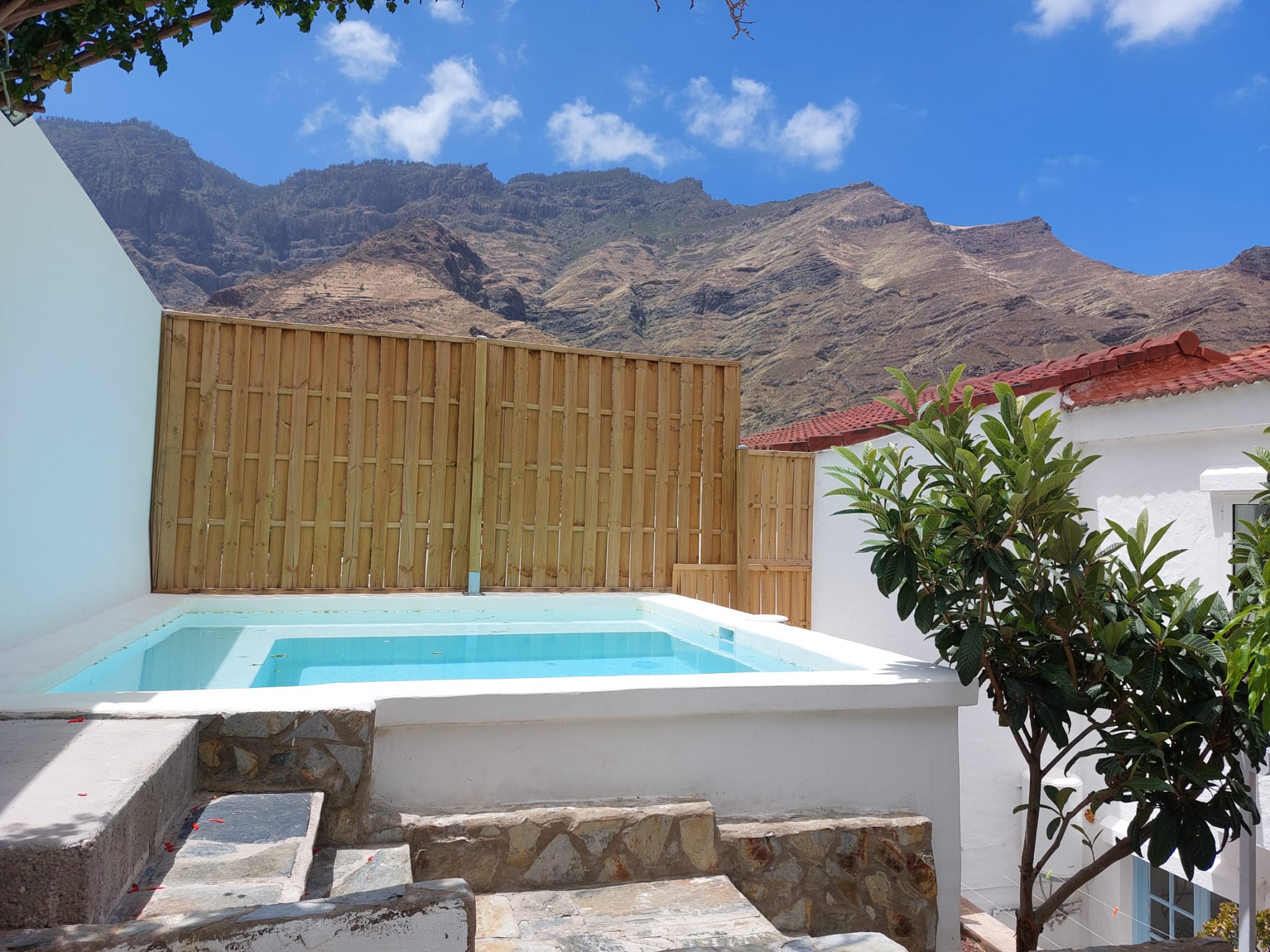 Private swimming pool at holiday house in the North of Gran Canaria